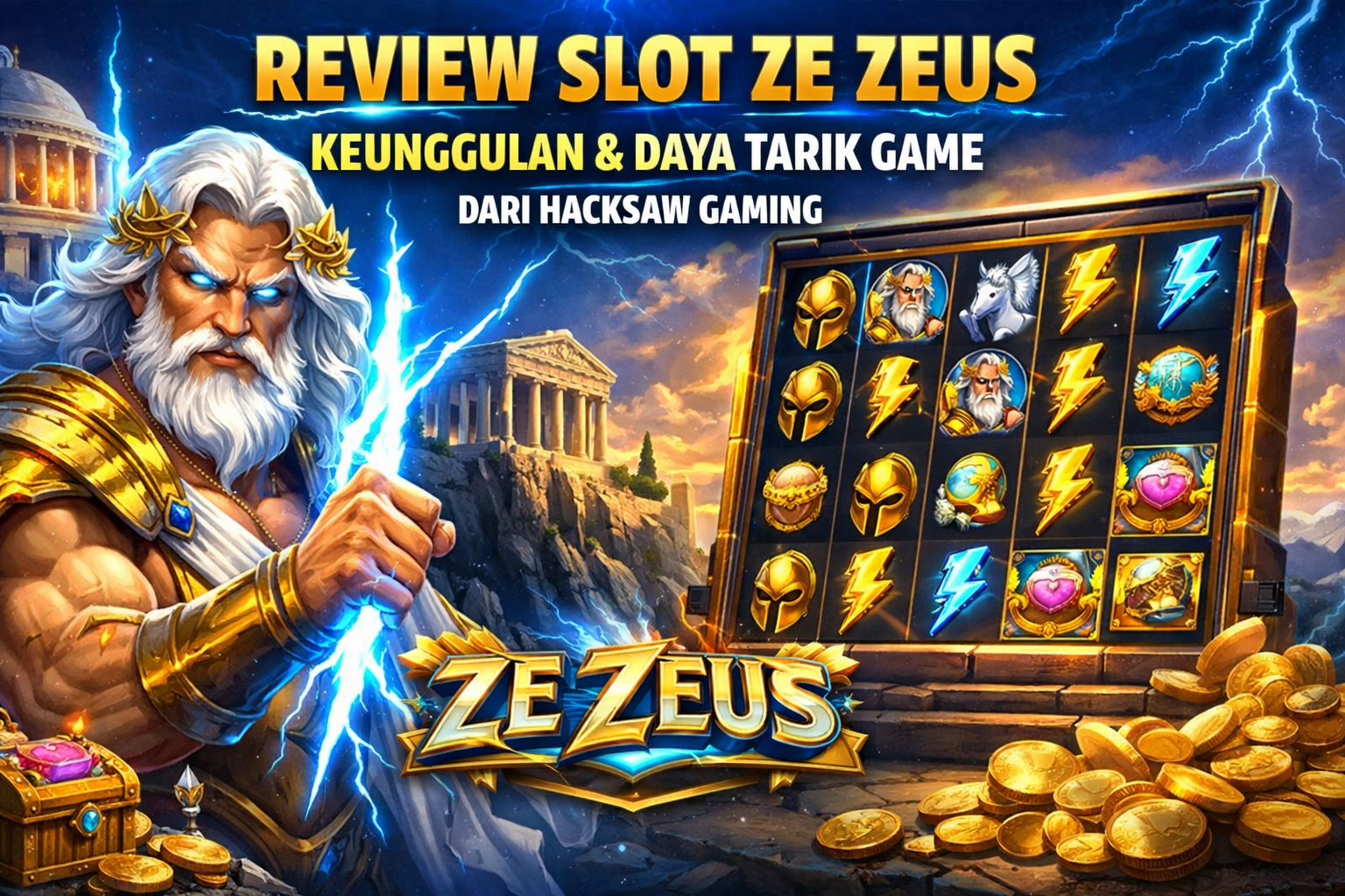 Review Lengkap Slot Ze Zeus: Keunggulan dan Daya Tarik Game dari Hacksaw Gaming ⚡
